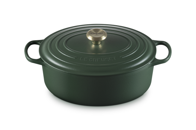 Le Creuset Cast Iron Signature Oval Casserole 31cm For&ecirc;tFor&ecirc;t image number 2