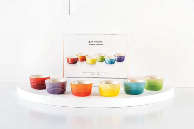 Stoneware Rainbow Set of 6 Mini Ramekins image number 6