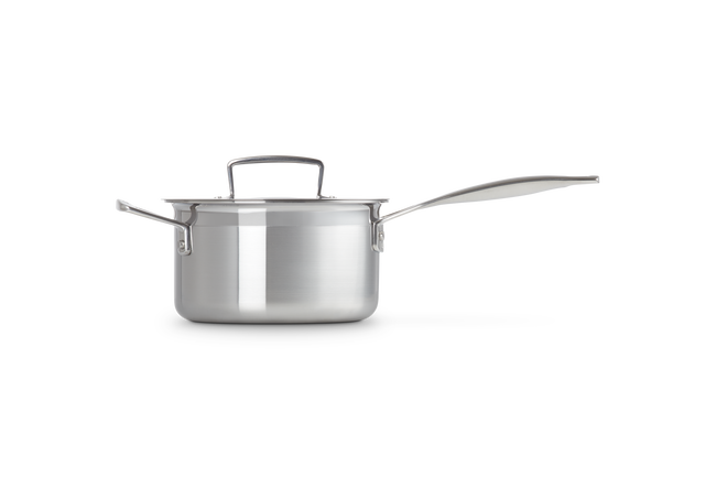 3-ply Stainless Steel Saucepan with Lid & Helper Handle image number 3