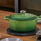 Le Creuset Cast Iron Signature Round Casserole 22cm Bamboo GreenBamboo image number 8