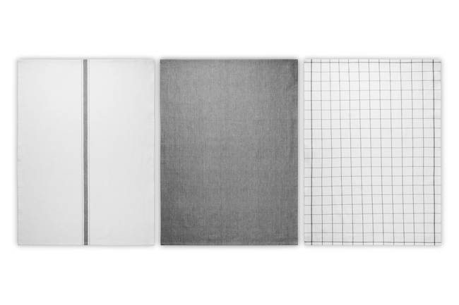 Le Creuset Set of 3 Kitchen Towels CharbonCharbon image number 1