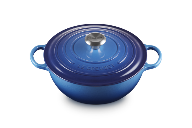 Le Creuset Cast Iron Signature Soup Pot 26cm Azure BlueAzure Blue image number 2