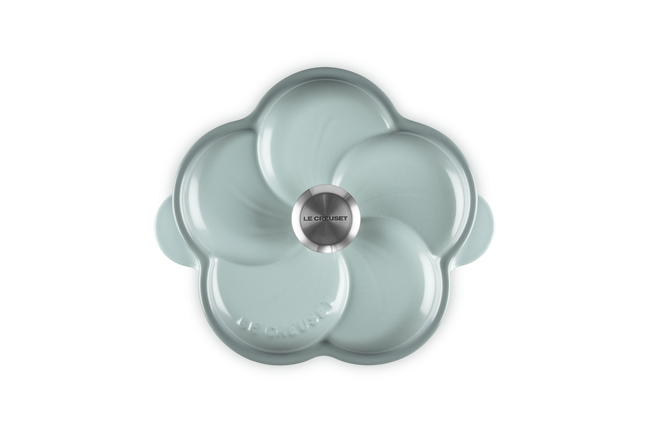 Le Creuset Cast Iron Floral Casserole 20cm Sea SaltSea Salt image number 5
