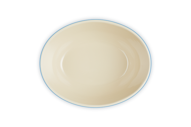 Stoneware Oval Serving BowlAzure Blue image number 4