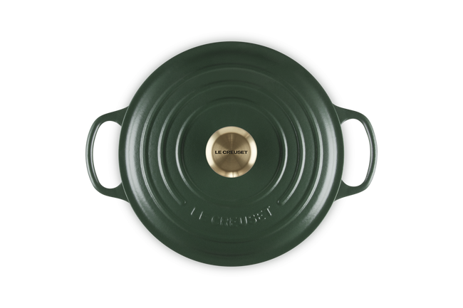 Le Creuset Cast Iron Signature Round Casserole 24cm For&ecirc;tFor&ecirc;t image number 4