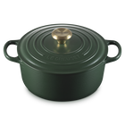 Le Creuset Cast Iron Signature Round Casserole 24cm For&ecirc;tFor&ecirc;t image number 2