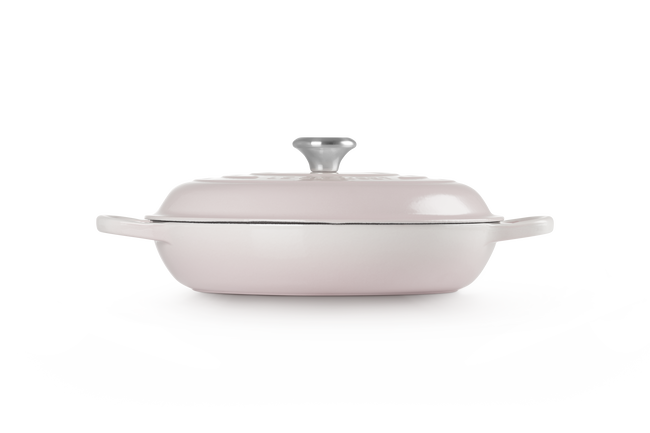 Le Creuset Cast Iron Signature Shallow Casserole 30cm Shell PinkShell Pink image number 3