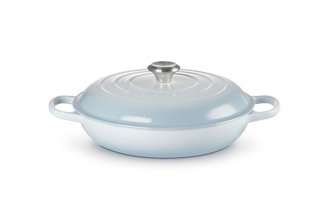 Cast Iron Signature Shallow CasseroleCoastal Blue image number 1
