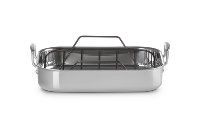 3-ply Stainless Steel Roaster with Roasting Rack