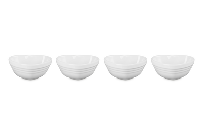 X4 Mini Heart Bowl Set White