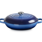 Le Creuset Cast Iron Signature Shallow Casserole 32cm Azure BlueAzure Blue image number 1