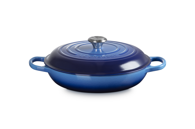 Le Creuset Cast Iron Signature Shallow Casserole 32cm Azure BlueAzure Blue image number 1