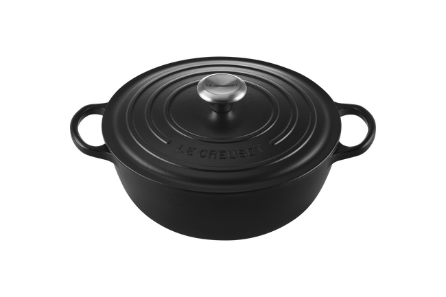 Le Creuset Cast Iron Signature Soup Pot 32cm Matte BlackMatte Black image number 2