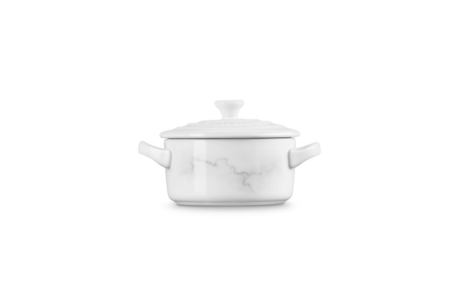 10cm Mini Rd Cocotte White Marble image number 3