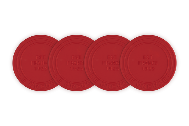 Silicone Set of 4 Coasters 1925 Design image number 1