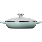 Cast Iron Signature Shallow Braiser with Glass LidSea Salt image number 3