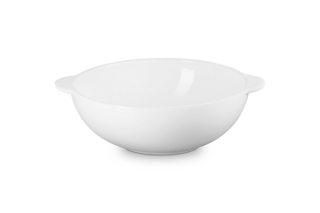 Stoneware Signature Round Serving Bowl with LidWhite image number 3