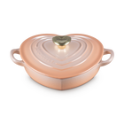 Cast Iron Heart Shallow Casserole with Light Gold Heart Knob image number 4