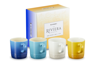 Stoneware Riviera Set of 4 Mugs