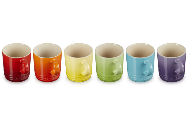 Stoneware Rainbow Set of 6 London 350ml Mugs image number 4