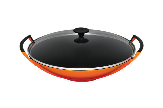 Le Creuset Cast Iron Classic Wok with Stainless Steel Lid | Le