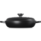 Le Creuset Cast Iron Signature Shallow Casserole 30cm Matte BlackMatte Black image number 3