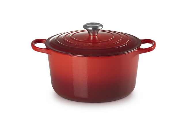 Cast Iron Signature Deep Round CasseroleCerise image number 1