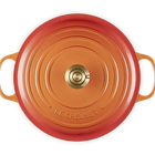 Cast Iron Flamme Dor&eacute;e Signature Round Casserole with Crucible Knob image number 6