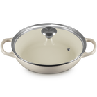 Le Creuset Cast Iron Signature Shallow Casserole with Glass Lid 26cm BriocheBrioche image number 2