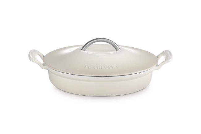 Le Creuset Cast Iron Classic Modern Heritage Shallow Casserole 28cm MeringueMeringue image number 1