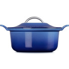 Le Creuset Cast Iron Classic Modern Heritage Round Casserole 26cm Azure BlueAzure Blue image number 3