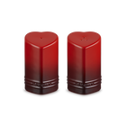 Stoneware Heart Salt & Pepper ShakersCerise image number 1