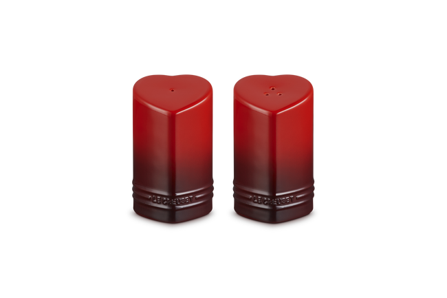 Stoneware Heart Salt & Pepper ShakersCerise image number 1