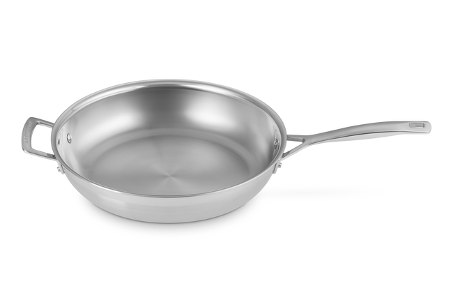 3-ply Stainless Steel Uncoated Frying Pan with Helper Handle image number 3