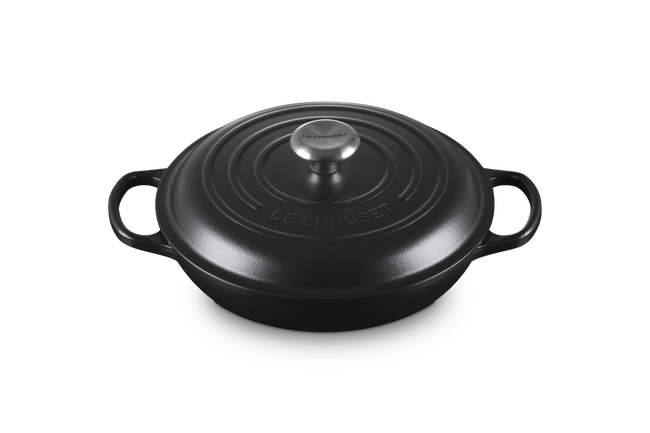 Le Creuset Cast Iron Signature Shallow Casserole 30cm Matte BlackMatte Black image number 2