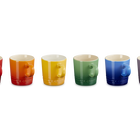 Stoneware Rainbow Set of 6 Espresso Mugs image number 2