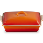 Stoneware Heritage Rectangular Dish with LidFlame image number 3