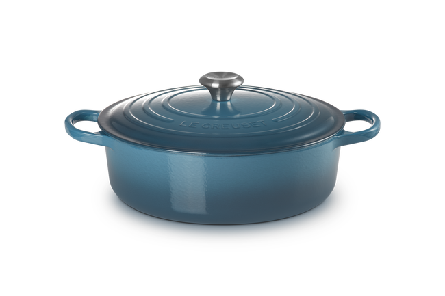 30cm Cast Iron Signature Risotto PotDeep Teal image number 1