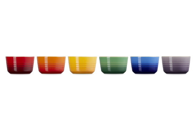 Stoneware Rainbow Set of 6 Mini Ramekins image number 4