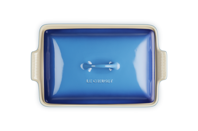 Stoneware Heritage Rectangular Dish with LidAzure Blue image number 4