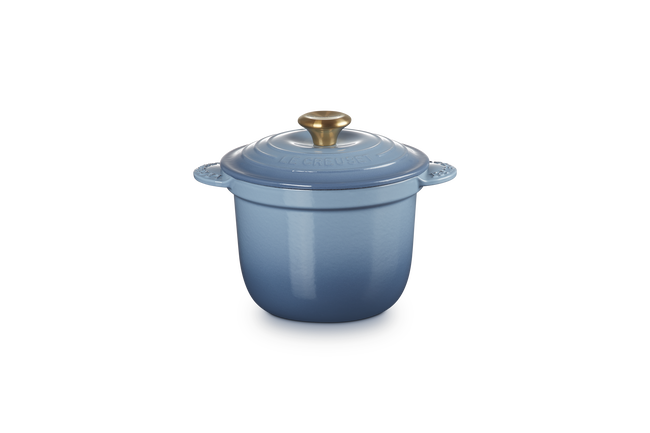 Cast Iron Cocotte Every with Stoneware Inner LidChambray image number 1