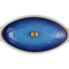 Stoneware Heritage Fish Baker with LidAzure Blue image number 5