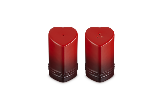 Stoneware Heart Salt & Pepper ShakersCerise image number 2