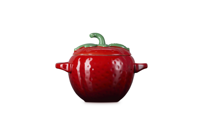 Le Creuset Stoneware Strawberry Fruit Mini Cocotte 570ml Cerise image number 5