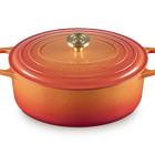 Cast Iron Flamme Dorée Signature Oval Casserole with Crucible Knob image number 3