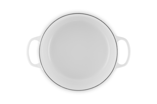 Cast Iron Signature Round CasseroleWhite image number 5