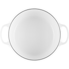 Le Creuset Cast Iron Signature Petal Round Casserole 26cm WhiteWhite image number 4