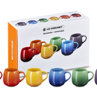 Stoneware Rainbow Set of 6 Coupe Mugs image number 1