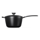 Le Creuset Cast Iron Signature Saucepan 18cm Matte BlackMatte Black image number 3