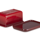 Stoneware Large Butter DishCerise image number 2